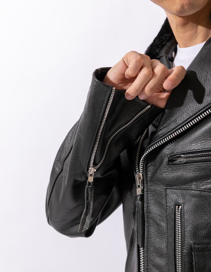 楽天市場】革ジャン レザージャケット メンズ 本革 襟ボア付 大きい