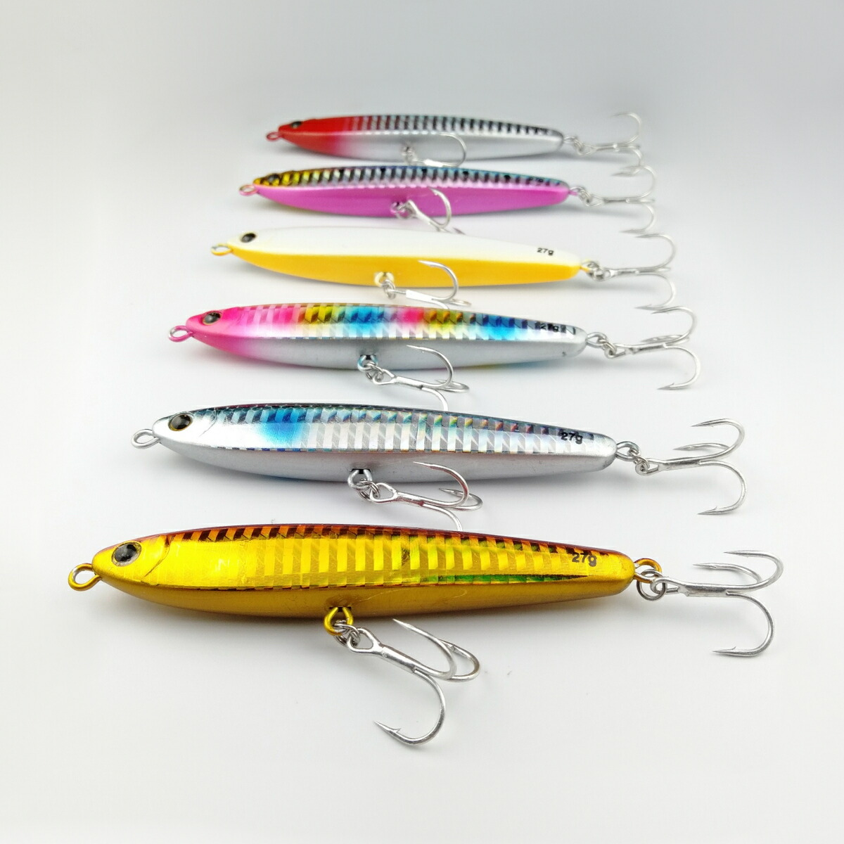 楽天市場】シンキングペンシル ルアー セット 仕掛け 9.4cm 27g 6色