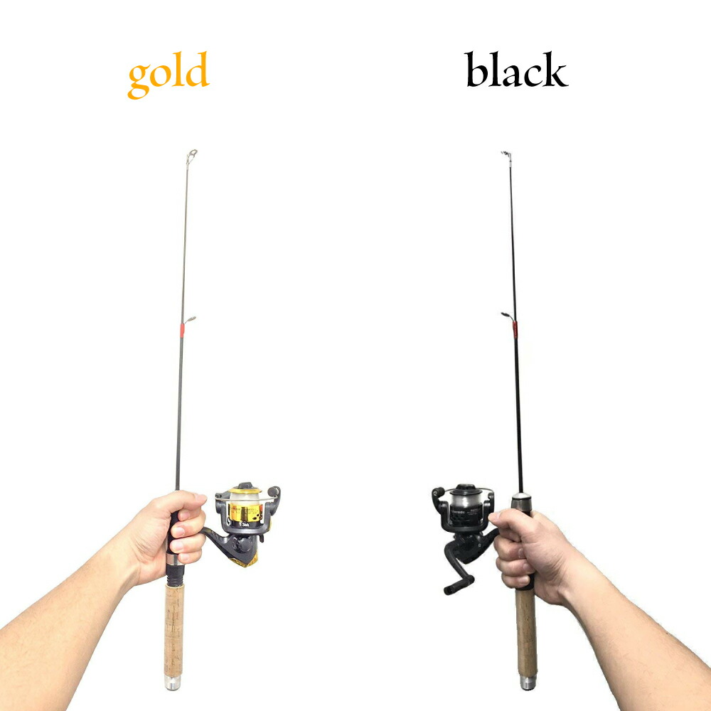 楽天市場】超コンパクト竿 ロッド スピニングリールセット 3号糸付