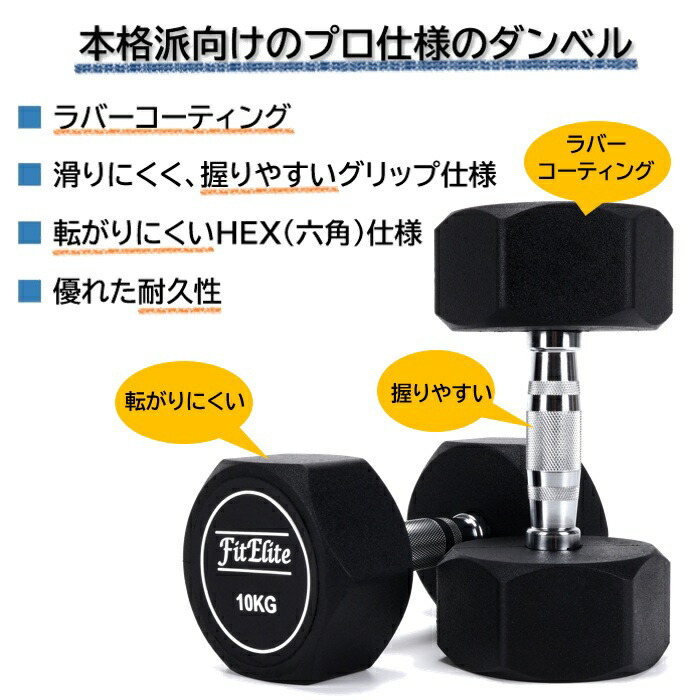 楽天市場】HEXダンベル 3kg 5kg 7.5kg 10kg 12.5kg 15kg 20kg（六角
