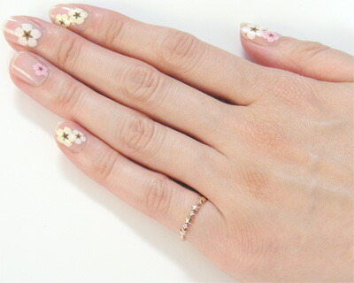 楽天市場】ダイヤモンド ピンキーリング リング スター K10PG/YG/WG