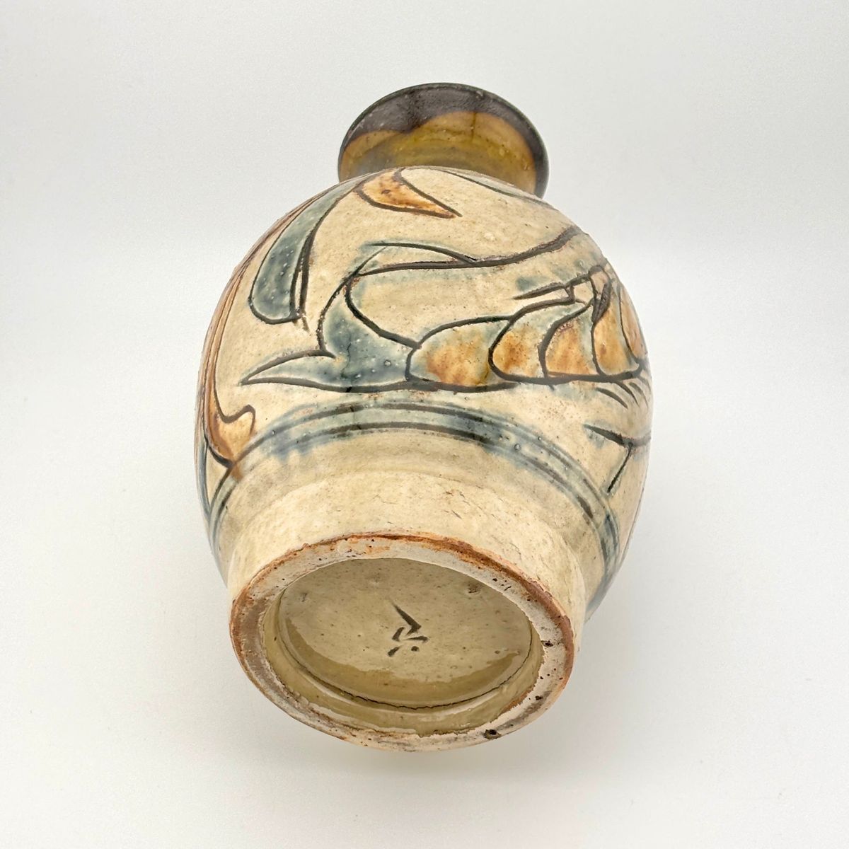 楽天市場】壺屋焼 人間国宝 金城次郎作 海老魚文花瓶 （箱直筆