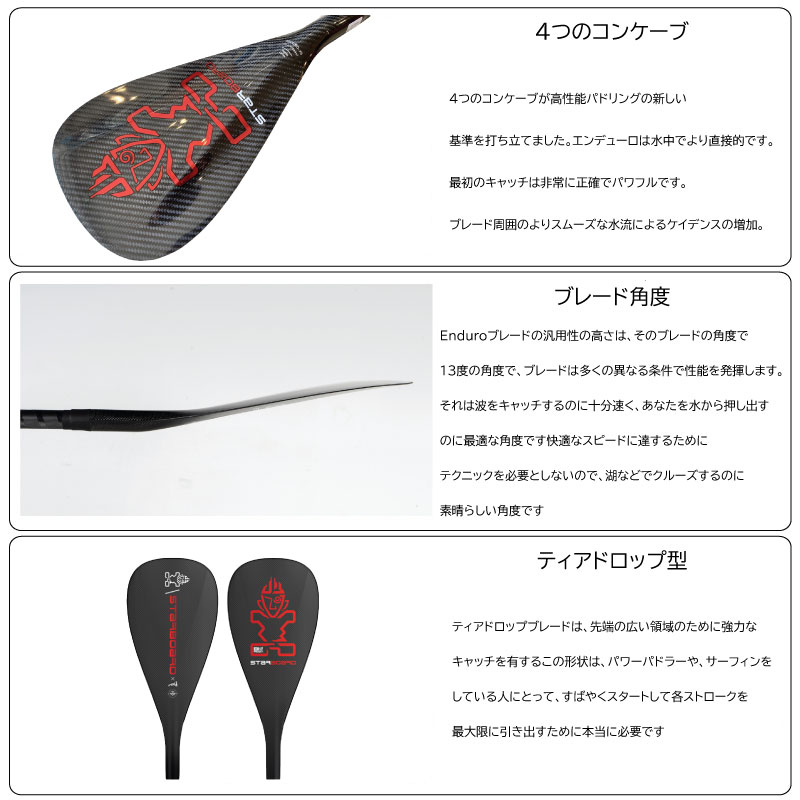 楽天市場】スターボード パドル カーボン パドル STARBOARD ENDURO