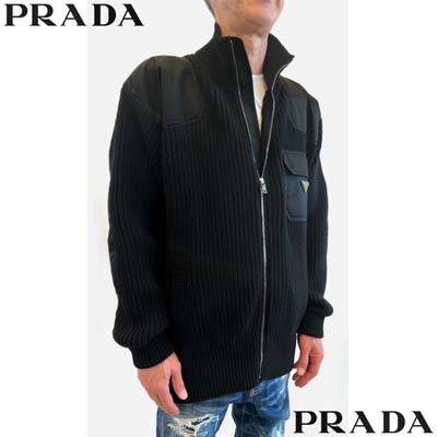 楽天市場】プラダ PRADA カーディガン ニット メンズ チェストポケット