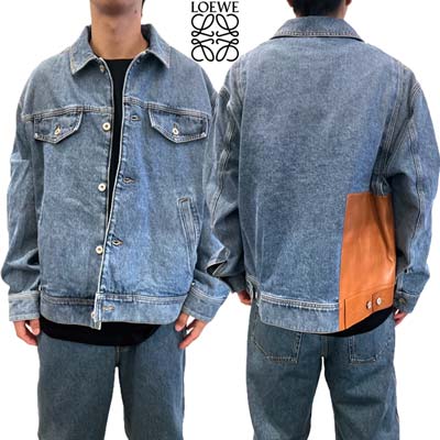 楽天市場】LOEWE ロエベ ジャケット メンズ デニム ブルゾン レザー