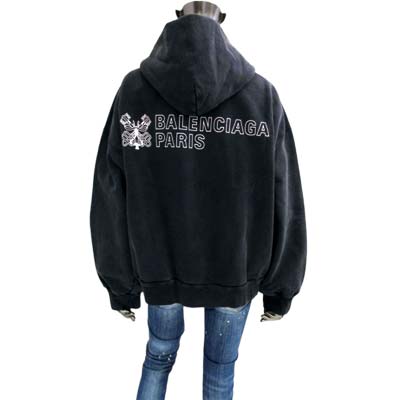 楽天市場】BALENCIAGA バレンシアガ パーカー メンズ フーディ ジップ