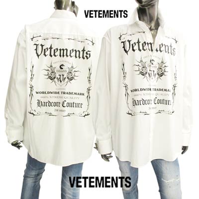 楽天市場】ヴェトモン VETEMENTS メンズ トップス シャツ 長袖 ロゴ
