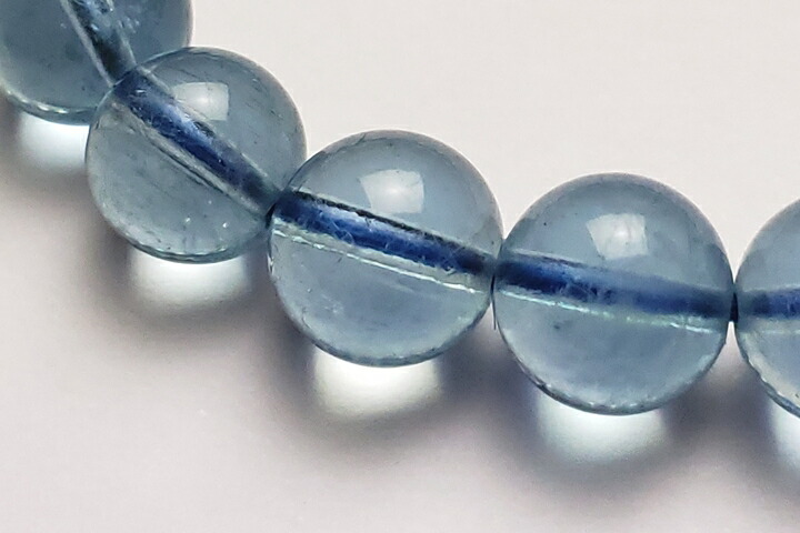 楽天市場】8.5mmサンタマリアアクアマリンブレスレット ディープカラー