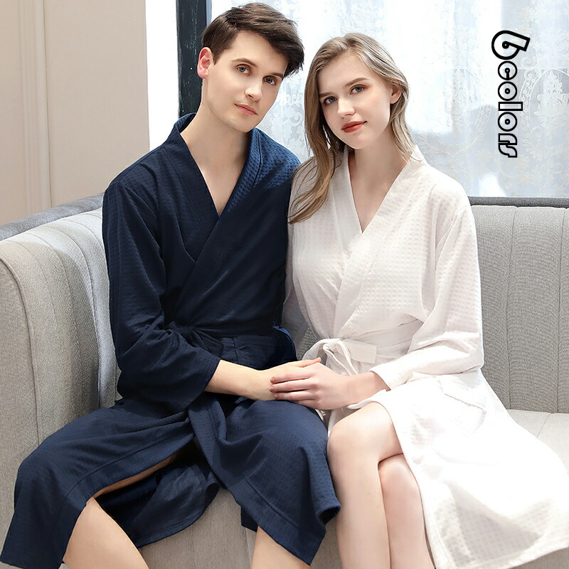 楽天市場】バスローブ レディース メンズ 薄手 ルームウェア ママ