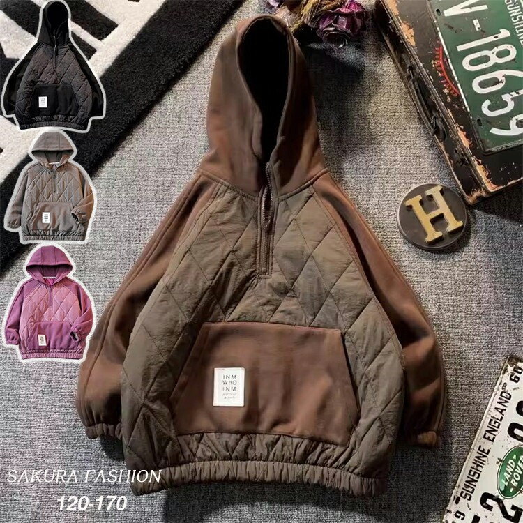 楽天市場】キルティング ハーフジップ プルオーバーの通販