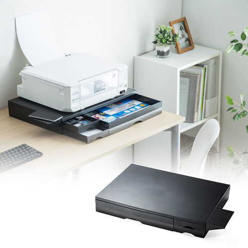 楽天市場】プリンター台 卓上 机上 収納 引き出し A4 コピー用紙収納