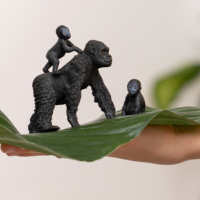 楽天市場】ゴリラの親子 42601 動物フィギュア Wild Life シュライヒ