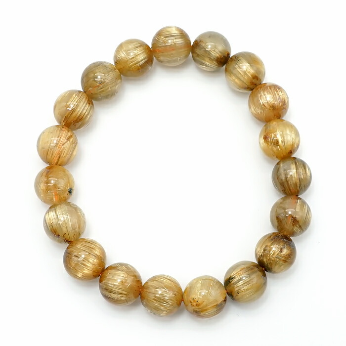 楽天市場】ゴールドルチルクォーツ キャッツアイ ブレスレット 約10.5