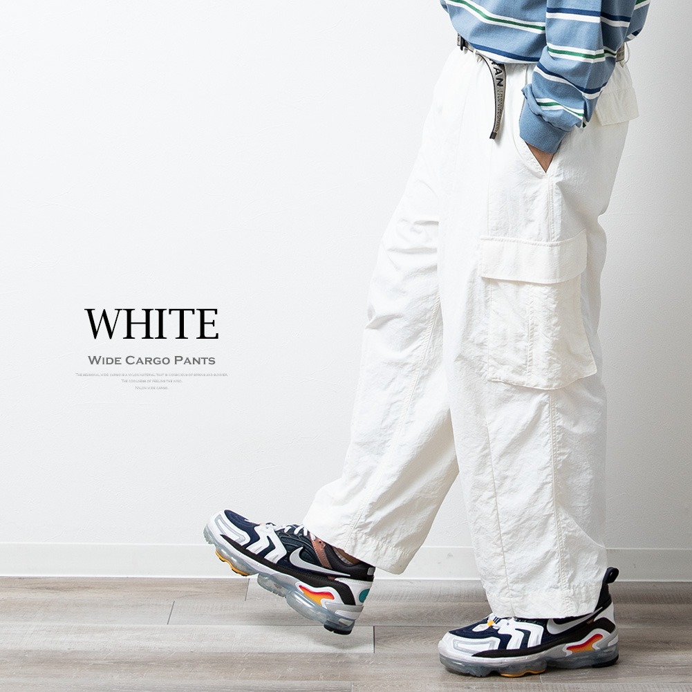 楽天市場】カーゴパンツ メンズ ワイド ゆったり ワイドパンツ