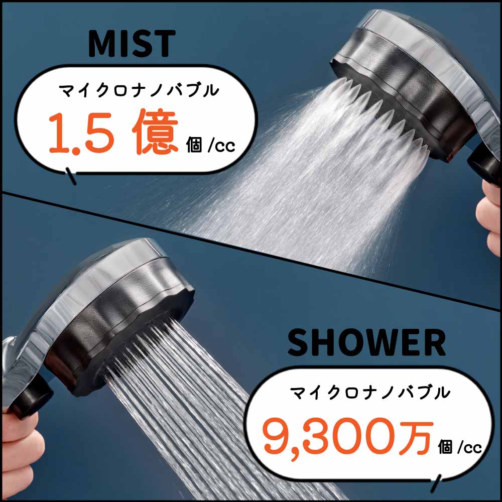 楽天市場】バブリーミスティシャワー2.0 クロム ストップボタン付き