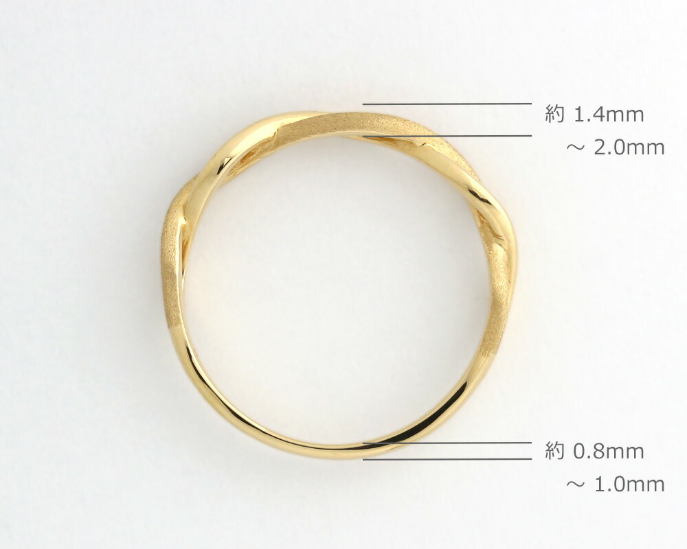 楽天市場】K18 K10 ツイストリング 5号〜16号 送料無料 ゴールド 指輪