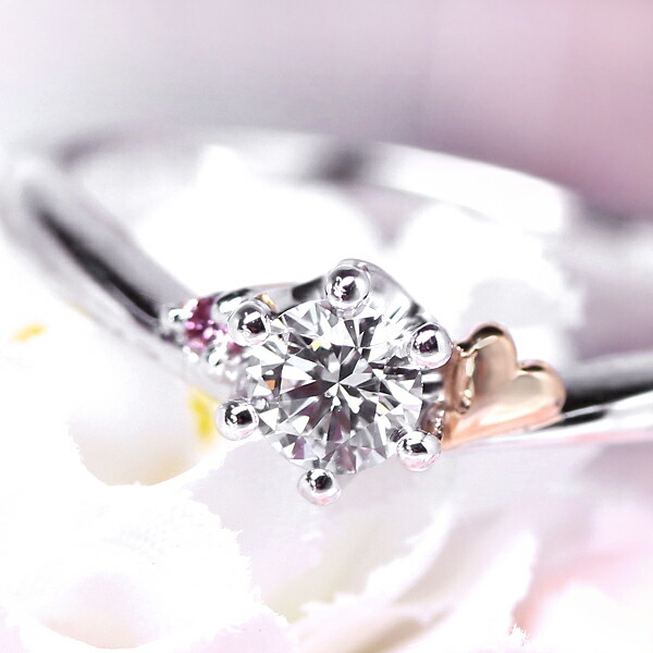 楽天市場】婚約指輪 ピンクダイヤ エンゲージリング プラチナ Pt900