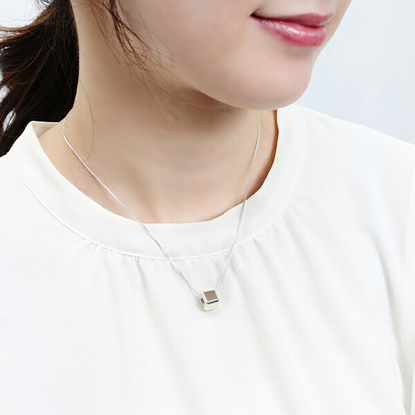 楽天市場】マジェスフィッセン スクエア キューブ ペンダント シルバー