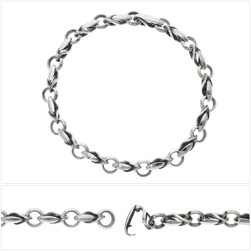 楽天市場】デザインチェーン ブレスレット シルバー925 大きめ さりげ