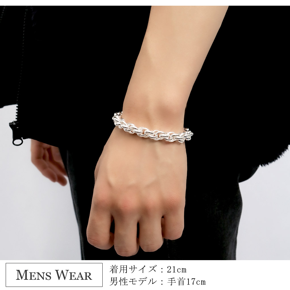 楽天市場】シルバー925 ダブルロールチェーン ブレスレット シルバー
