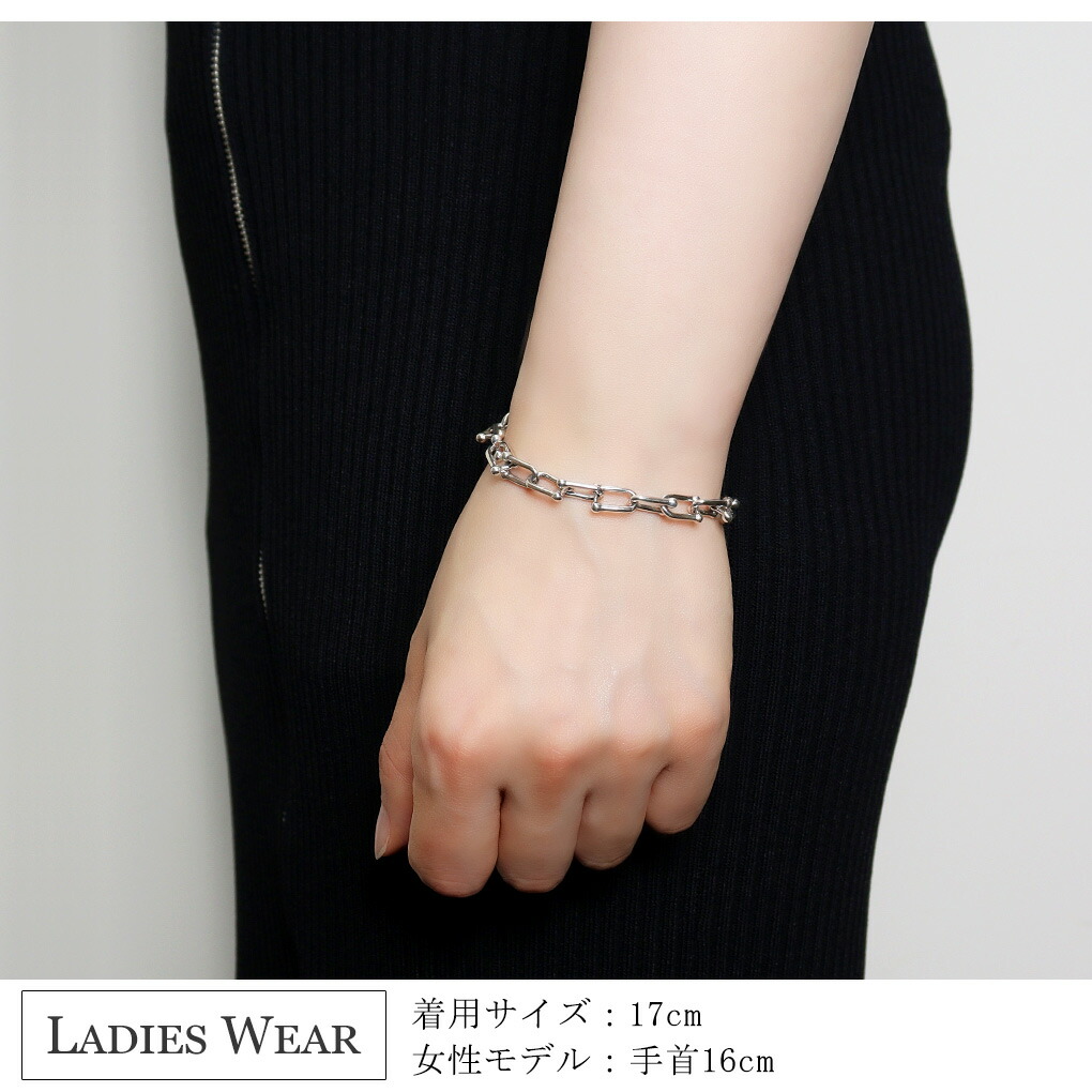 楽天市場】シルバー925 リンクチェーン ブレスレット シルバー 17