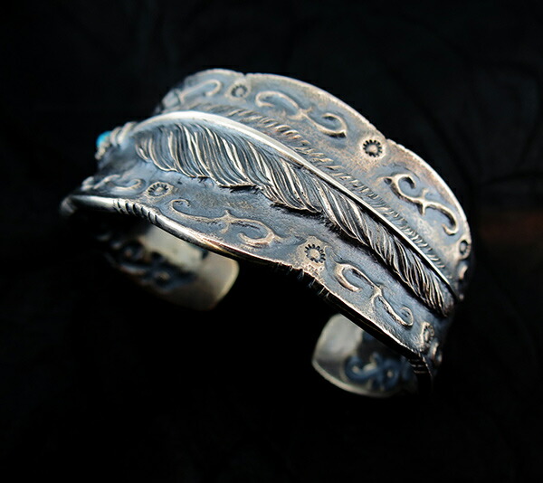 楽天市場】K-SMITH 打ち出し フェザー 燻し シルバーバングル