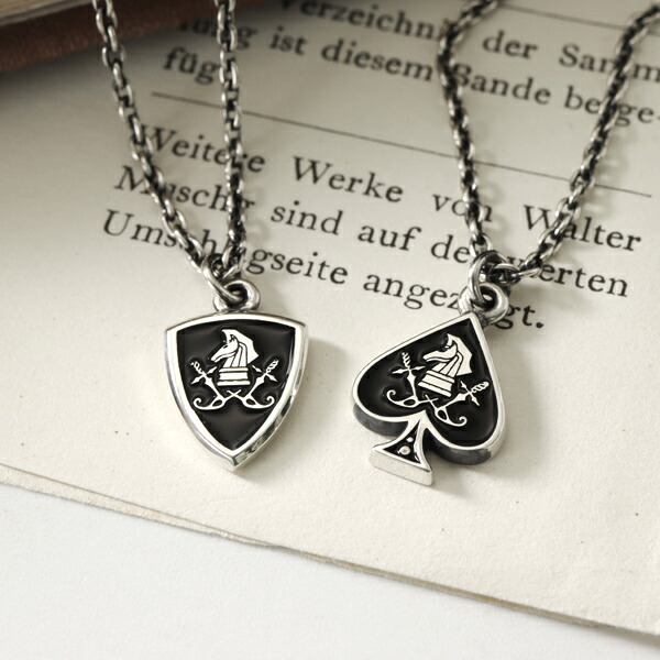 楽天市場】PUERTA DEL SOL ロゴ スペード ネックレス シルバー