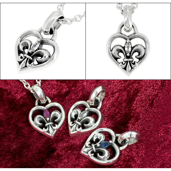 楽天市場】GRAN DEUR フルール ド リス ハート ストーン シルバー