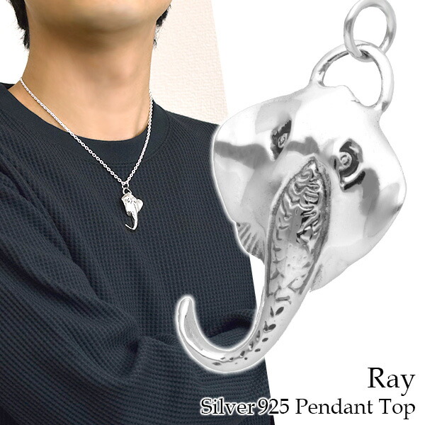 楽天市場】エイ シルバー ネックレス (チェーン付き) 魚 マリン 海