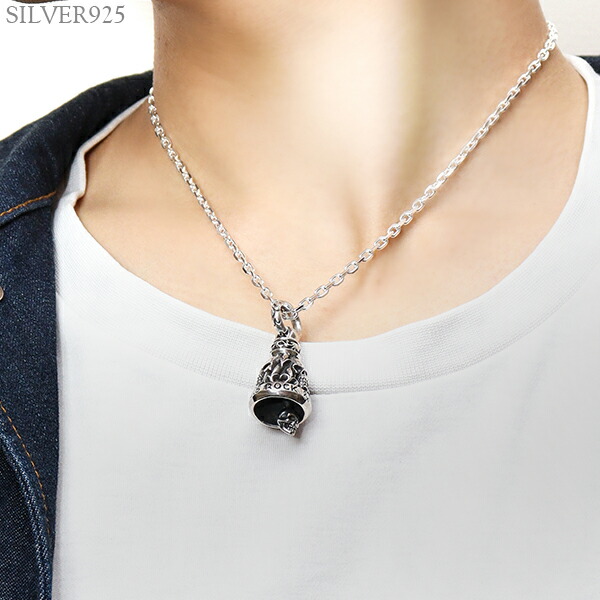 楽天市場】ROCK ROLL スカル 唐草 ベル シルバー ネックレス チェーン