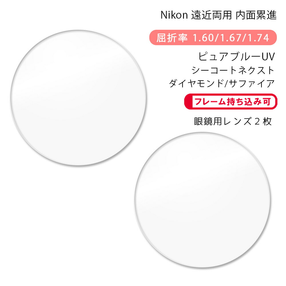 楽天市場】【遠近両用 メガネレンズ交換】内面累進ニコン ロハス