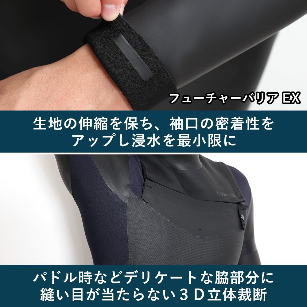 楽天市場】FELLOW セミドライ ALL3mm ウェットスーツ チェストジップ