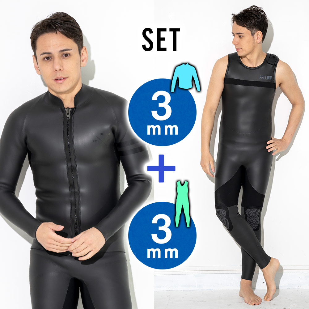 楽天市場】FELLOW ウェットスーツ スキン タッパー＆ロングジョン