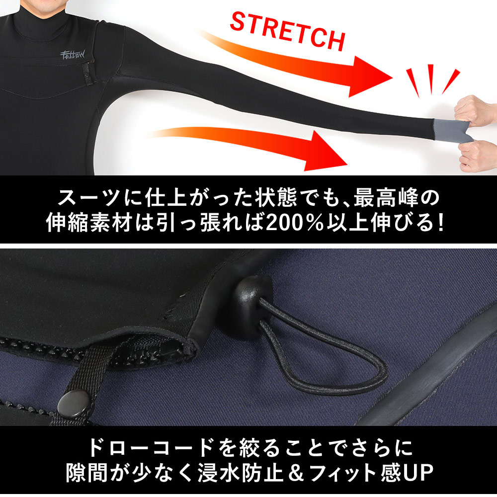 楽天市場】FELLOW ウェットスーツ フルスーツ 3mm メンズ ワン