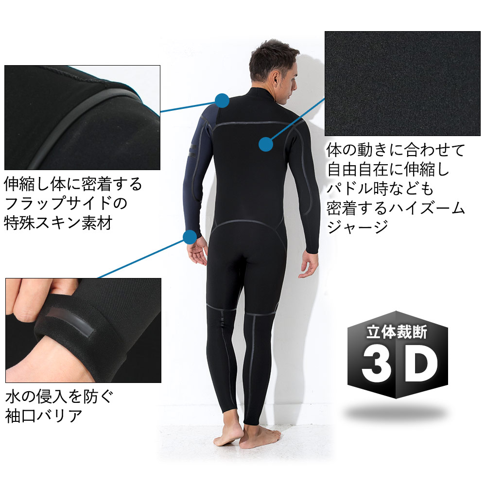 楽天市場】FELLOW ウェットスーツ フルスーツ 3mm メンズ ワン
