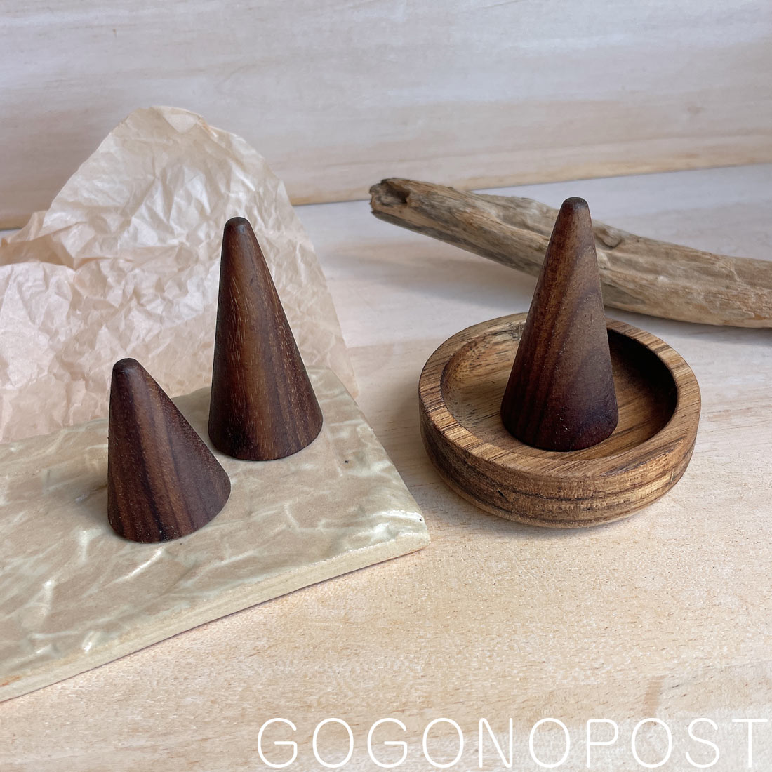 楽天市場】《送料無料》ダークブラウンの木製リングスタンドセット