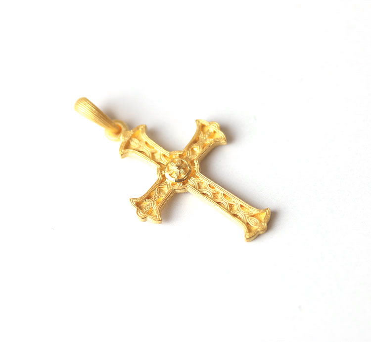 楽天市場】純金 クロスペンダント 十字架 クラシカル クロス メンズ