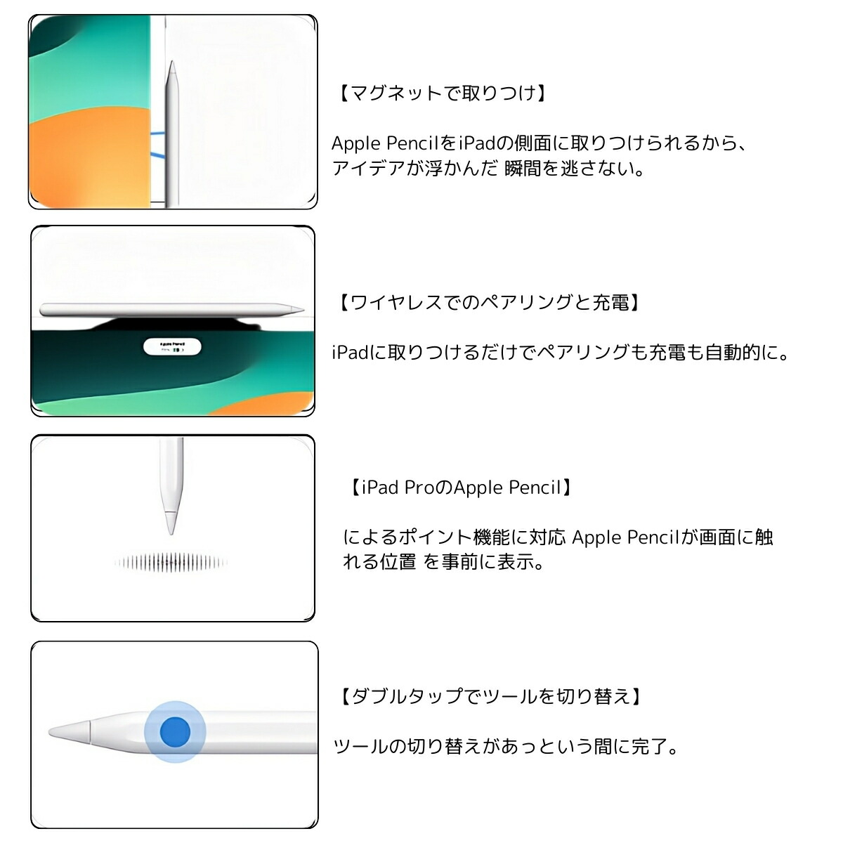 楽天市場】Apple Pencil (第2世代) MU8F2J/A iPad対応 デジタルペン