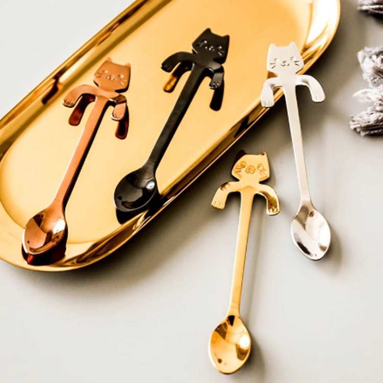 楽天市場】掛けられる コーヒースプーン 2本セット 猫 ネコちゃん