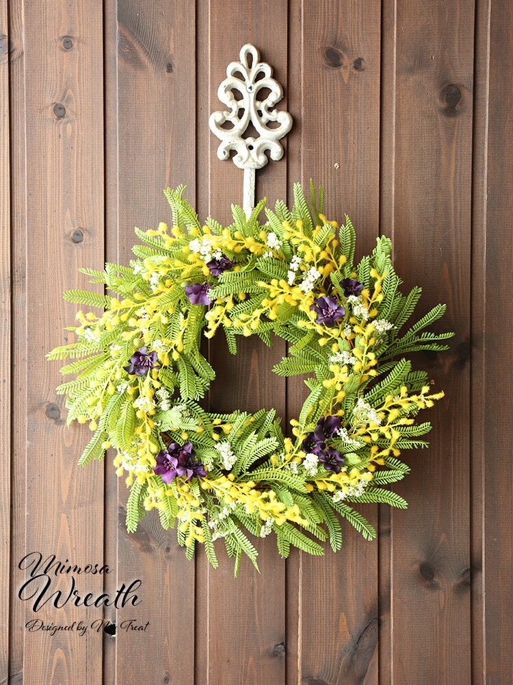 楽天市場】ミモザ リース スワッグ アートフラワー(造花) フラワー