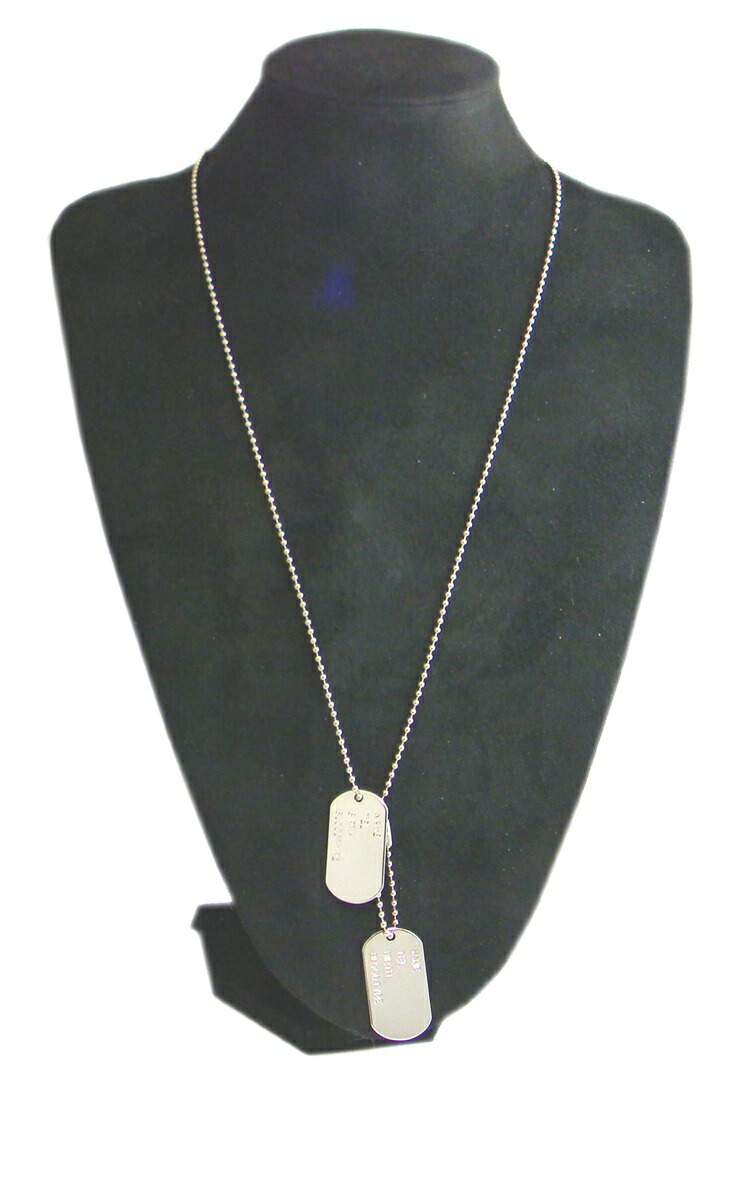 楽天市場】ドッグタグ ネックレ スプレート IDプレート ペンダント小