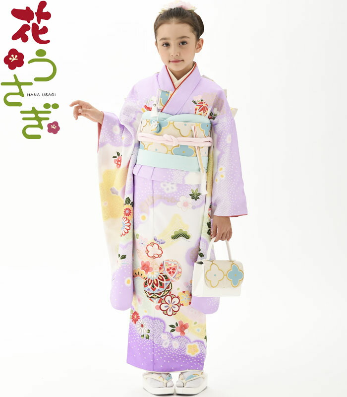 楽天市場】七五三着物 7歳 女の子 四つ身着物 単品 花うさぎ ブランド