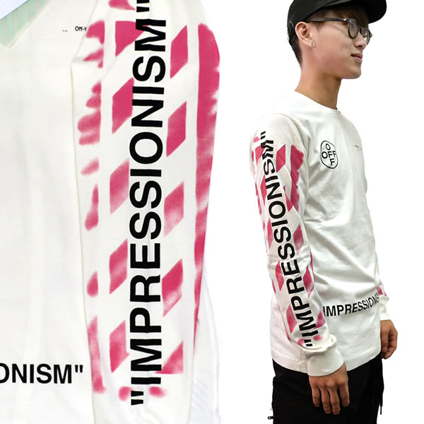 楽天市場】オフホワイト【Off-White】 正規品 DIAG STENCIL L/S TEE
