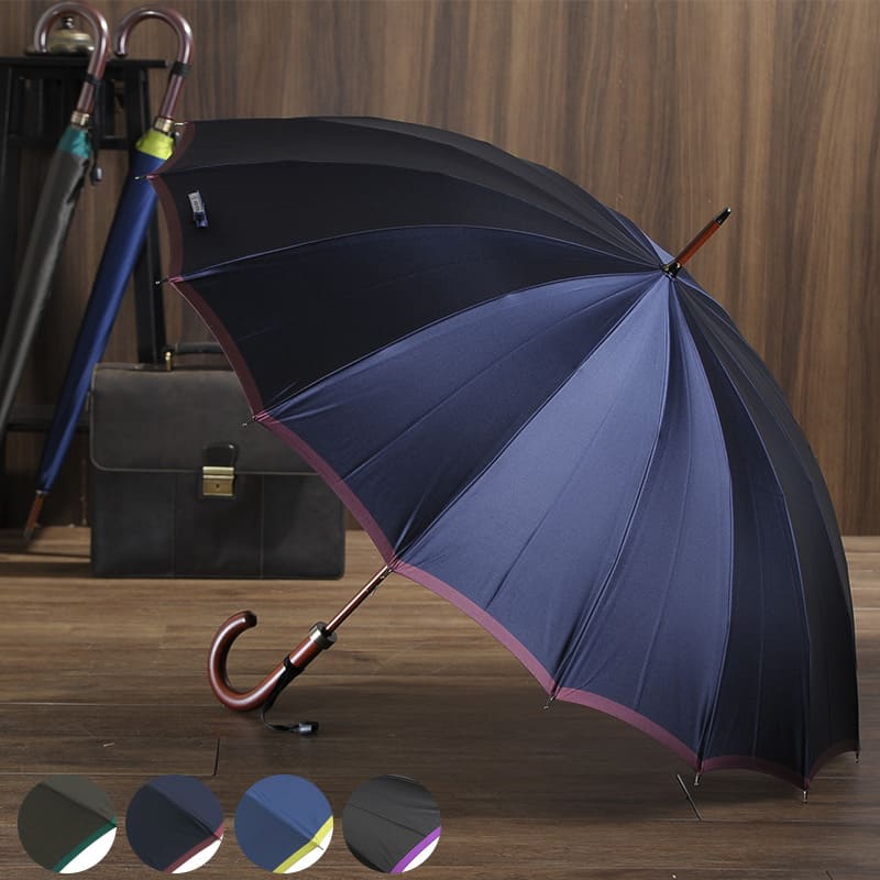 楽天市場】高級 紳士傘 日本製 前原光榮商店 16本骨長傘 60cm ボーダー