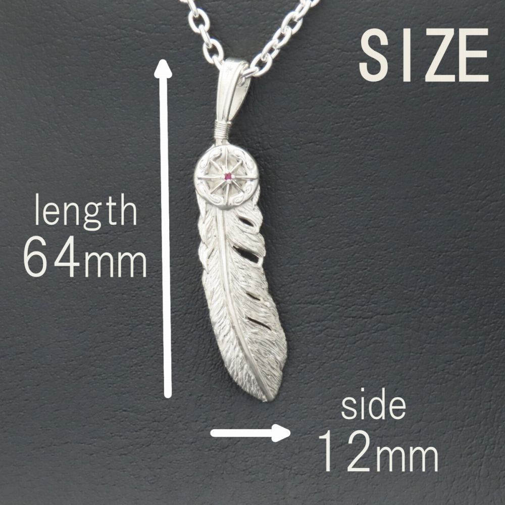 楽天市場】太陽神フェザーネックレス M シルバー925 【刻印無料】 太陽