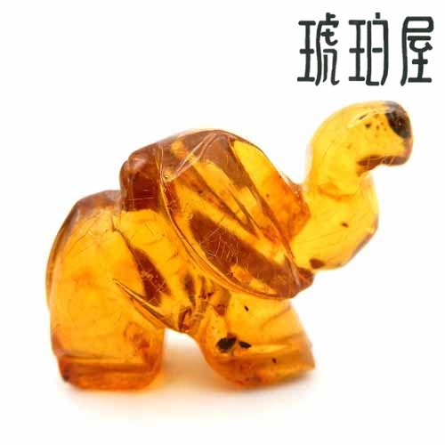 楽天市場】＼3月3日まで臨時休業中／琥珀 置物 象 エレファント 彫刻