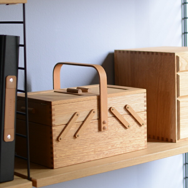 楽天市場】倉敷意匠 ならのソーイングボックス 裁縫箱 : 生成りな