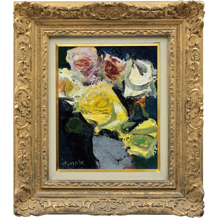 楽天市場】絵画 田辺三重松 油絵・油彩画 『ばら』 花 静物 力強い