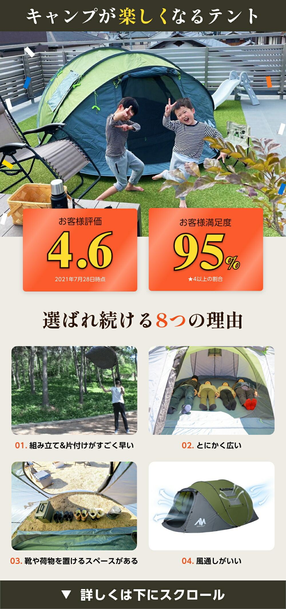 楽天市場】【 総合ランキング20部門1位受賞 】組み立て1分、広い本格