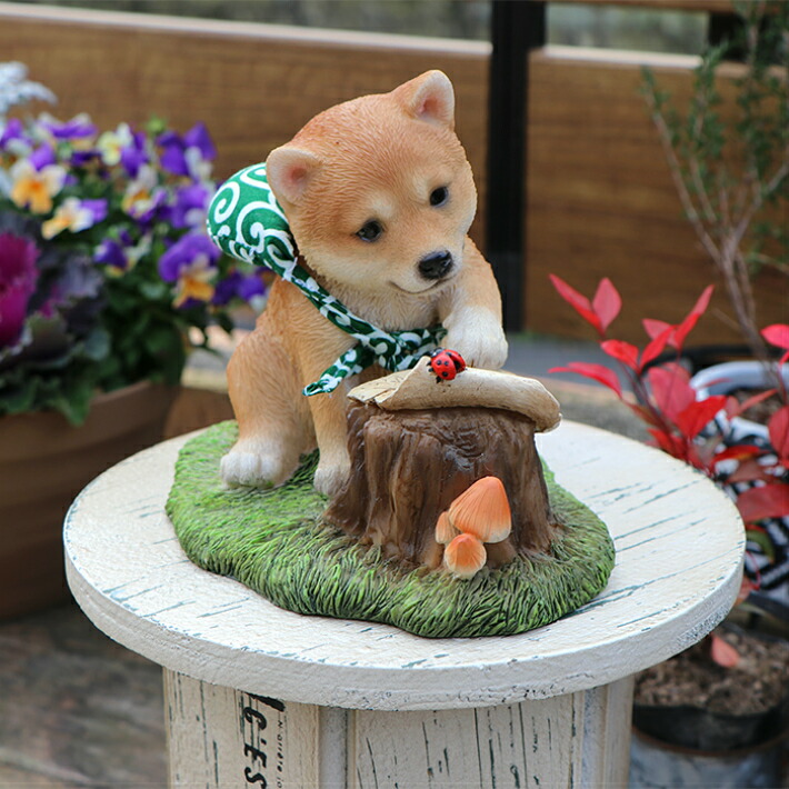 楽天市場】【お買い物マラソン・ポイント5倍・送料無料】柴犬置物 柴犬